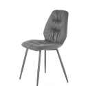 Halmar K312 krzesło nogi - czarne, tapicerka - popiel
