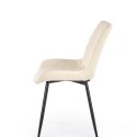 Halmar K313 krzesło nogi - czarne, tapicerka - kremowa