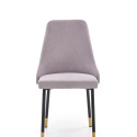 Halmar K318 krzesło tapicerka - popielaty, nogi - czarny / złoty