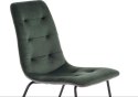 Halmar K321 krzesło stelaż - czarny, tapicerka - ciemny zielony / popielaty
