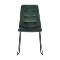 Halmar K321 krzesło stelaż - czarny, tapicerka - ciemny zielony / popielaty