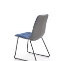 Halmar K321 krzesło stelaż - czarny, tapicerka - granatowy / popielaty