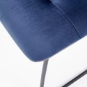 Halmar K321 krzesło stelaż - czarny, tapicerka - granatowy / popielaty