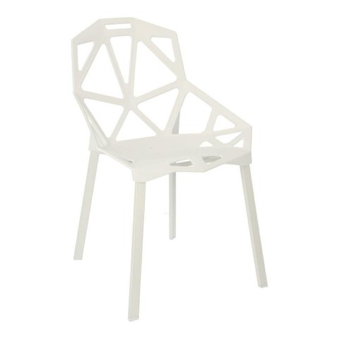 Simplet Krzesło Gap PP białe tworzywo PP metal lakierowany można sztaplować Simplet do wnętrz i na zewnątrz