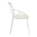 Simplet Krzesło Gap PP białe tworzywo PP metal lakierowany można sztaplować Simplet do wnętrz i na zewnątrz