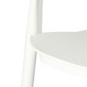 Intesi Krzesło Bow nowoczesne i wygodne białe tworzywo PP można sztaplować do jadalni kuchni restauracji recepcji