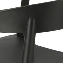 Intesi Krzesło Bow wygodne i nowoczesne czarne podłokietniki tworzywo PP można sztaplować do restauracji kuchni jadalni recepcji