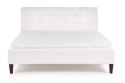 HALMAR łóżko SAMARA biały-ekoskóra, drewno 160x200
