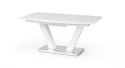 HALMAR stół VISION biały MDF lakier stal nierdzewna prostokątny rozkładany 160-200x90