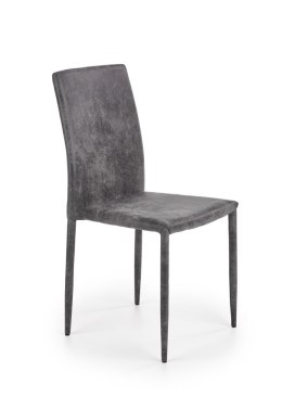 Halmar K375 krzesło ciemny popielaty ekoskóra/metal