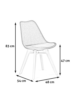 Halmar K303 krzesło tapicerowane ciemny zielony / buk - tkanina / drewno lite