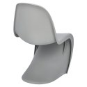 D2.DESIGN Krzesło Balance wytrzymałe i lekkie tworzywo PP szare jasne można sztaplować
