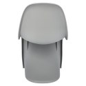D2.DESIGN Krzesło Balance wytrzymałe i lekkie tworzywo PP szare jasne można sztaplować