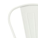 D2.DESIGN Krzesło Paris metalowe białe inspirowane Tolix można sztaplować metal malowany wytrzymałe i stabilne