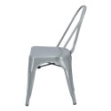 D2.DESIGN Krzesło Paris szare metalowe inspirowane Tolix można sztaplować do restauracji kuchni jadalni