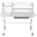 Fun Desk Amare II Grey biurko regulowane białe szare