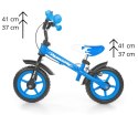 Milly Mally Rowerek biegowy Dragon z hamulcem blue regulacja wysokości siodełka i kierownicy ogranicznik skrętu dzwonek 2 lata +