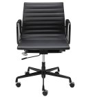 Fotel biurowy BODY PRESTIGE PLUS czarny - skóra naturalna, aluminium Obrotowy