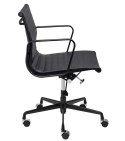 Fotel biurowy BODY PRESTIGE PLUS czarny - skóra naturalna, aluminium Obrotowy