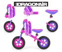 Milly Mally Rowerek Biegowy Dragon Air Pink Różowy pompowane łożyskowane koła 10" regulacja wysokości siodełka i kierownicy