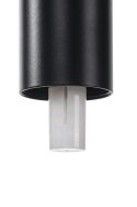 King Home Lampa LED ścienna wisząca FLUSSO WALL 3 czarna klosze szkło satynowe G9