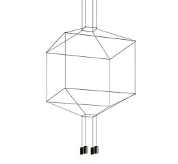 King Home Lampa wisząca FLUSSO 4 czarna metal klosze szkło satynowe 4xG9