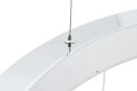 King Home Lampa wisząca RING 80 srebrna - LED stal polerowana na wysoki połysk osłona klosza tworzywo mleczny