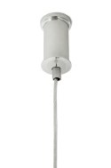 King Home Lampa wisząca RING 80 srebrna - LED stal polerowana na wysoki połysk osłona klosza tworzywo mleczny