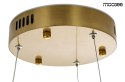 MOOSEE lampa wisząca LED NENUFAR - złota stal nierdzewna szklane kryształy do salonu restauracji hotelu
