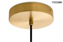 MOOSEE lampa wisząca URAN - złota połączenie mosiądzu w złotym kolorze i kulistego klosza wykonanego z mlecznego szkła