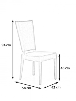HALMAR krzesło ROIS dąb miodowy / popielaty tkanina