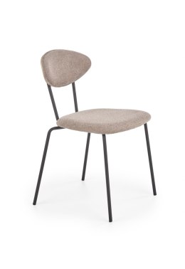 Halmar K361 krzesło, tapicerka - ciemny beżowy / orzech, nogi - czarny