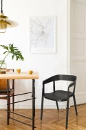 Intesi Krzesło Bow wygodne i nowoczesne czarne podłokietniki tworzywo PP można sztaplować do restauracji kuchni jadalni recepcji