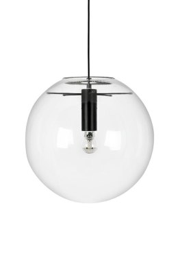 King Home Lampa wisząca sufitowa kula SANDRA 30 - szkło transparentny, metal czarny E27