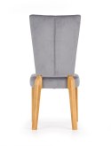 HALMAR krzesło ROIS dąb miodowy / popielaty tkanina