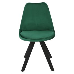 Intesi Krzesło Norden Star Square black Velvet zielone