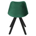 Intesi Krzesło Norden Star Square black Velvet zielone