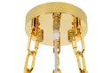 LAMPA WISZĄCA okrągła IMPERIAL GOLD 80 ZŁOTA - stal szczotkowana kryształ E14 KING HOME