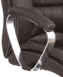 Halmar FOSTER fotel gabinetowy ciemny brąz - skóra/PVC Multiblock - do 120kg