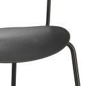 Intesi Krzesło Laugar uniwersalne czarne tworzywo PP nogi metal malowany proszkowo można sztaplować