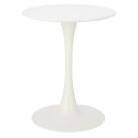 Simplet Stół Simplet Skinny okrągły White 60cm biały blat MDF lakierowany noga metal malowany
