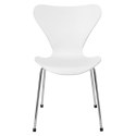 D2.DESIGN Krzesło Martinus białe tworzywo PP nogi metal chromowany do recepcji jadalni restauracji kuchni