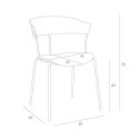 Intesi Krzesło Laugar uniwersalne czarne tworzywo PP nogi metal malowany proszkowo można sztaplować