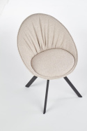 Halmar K358 krzesło beżowe/czarne tkanina+metal