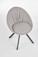 Halmar K358 krzesło popiel/czarne tkanina+metal