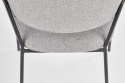 Halmar K359 krzesło jasny popiel tkanina/stelaż czarny