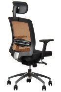 Fotel obrotowy GN-301/ALU POMARAŃCZ - krzesło biurowe do biurka - TILT, ZAGŁÓWEK