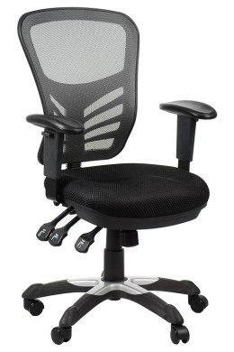 Fotel obrotowy HG-0001 SZARY - krzesło biurowe do biurka - TILT