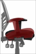 Fotel obrotowy HG-0001H CZERWONY - krzesło biurowe do biurka - TILT, ZAGŁÓWEK