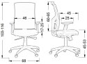 Fotel obrotowy KB-8922B NIEBIESKI - krzesło biurowe do biurka - TILT
